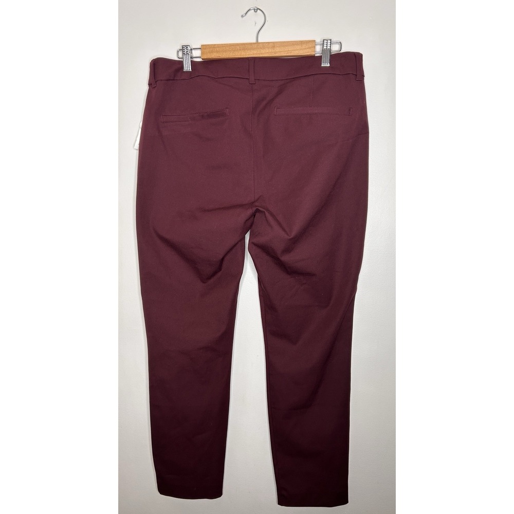 Old Navy High Rise Pixie Women's Wine Burgundy Career Pants Size 14 New NWT - Picture 5 of 7